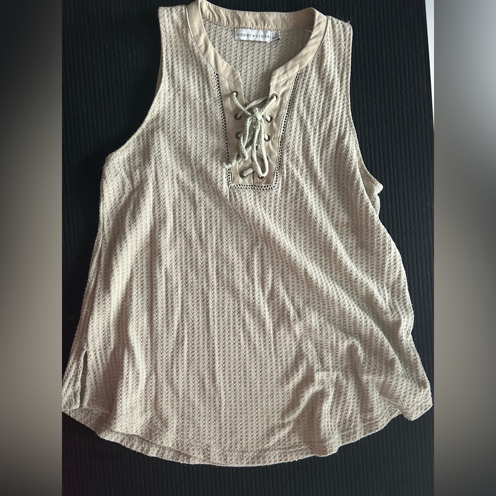 Paper Crabe Sleeveless Tie-up Women’s Shirt